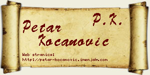 Petar Kocanović vizit kartica
